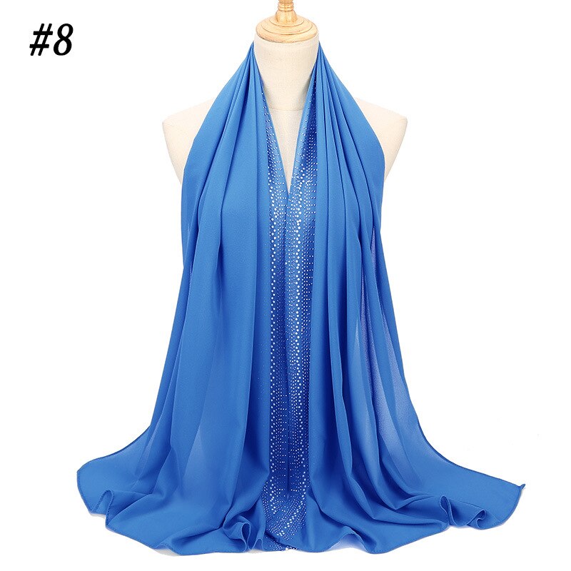 islamischen Glitter kopftuch Strass hijab schal chiffon muslimischen kopf wrap schals Malaysia hijab türkisch islamische: 8