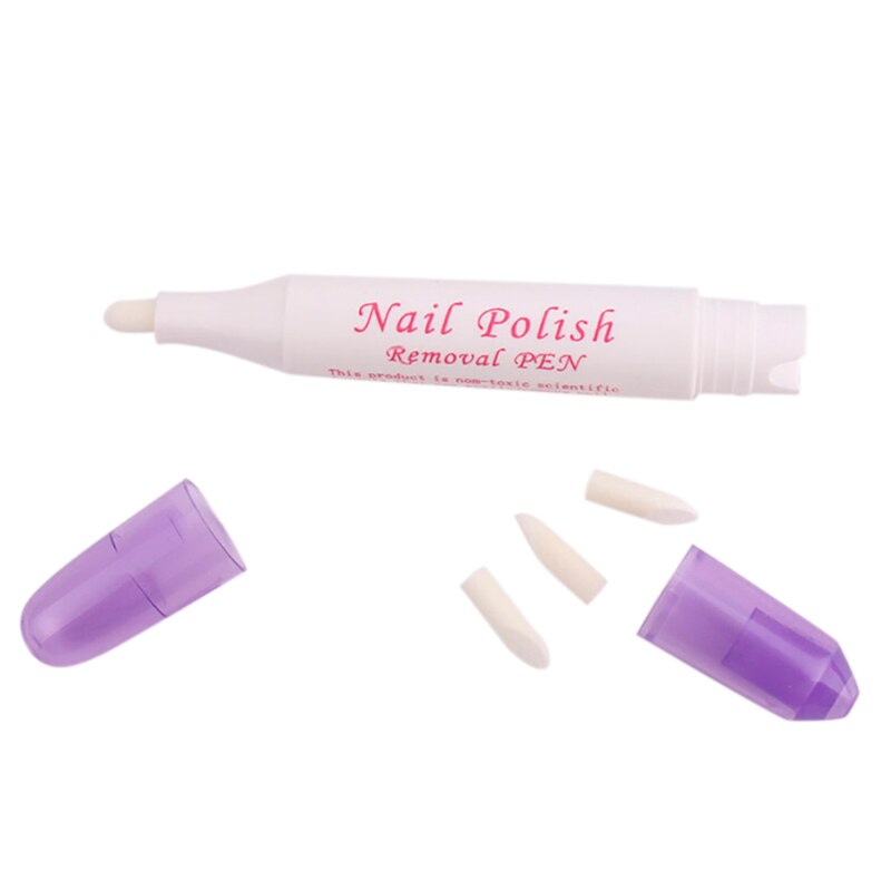 5 pcs nail art polish remover cleaner corrector pen replaceable brushes 15 tips