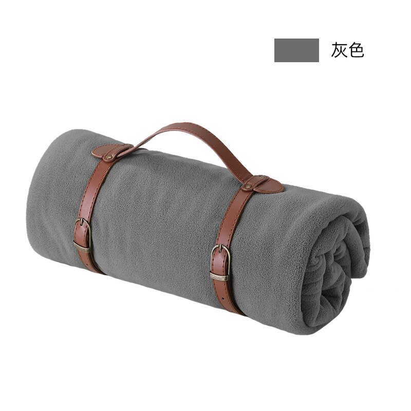 100*150cm Folding Thickened Yoga Warm Blanket Polar Fleece Microfiber Portable Yoga Mat Multifunction Portable Fitness Blanket: 4(no straps)
