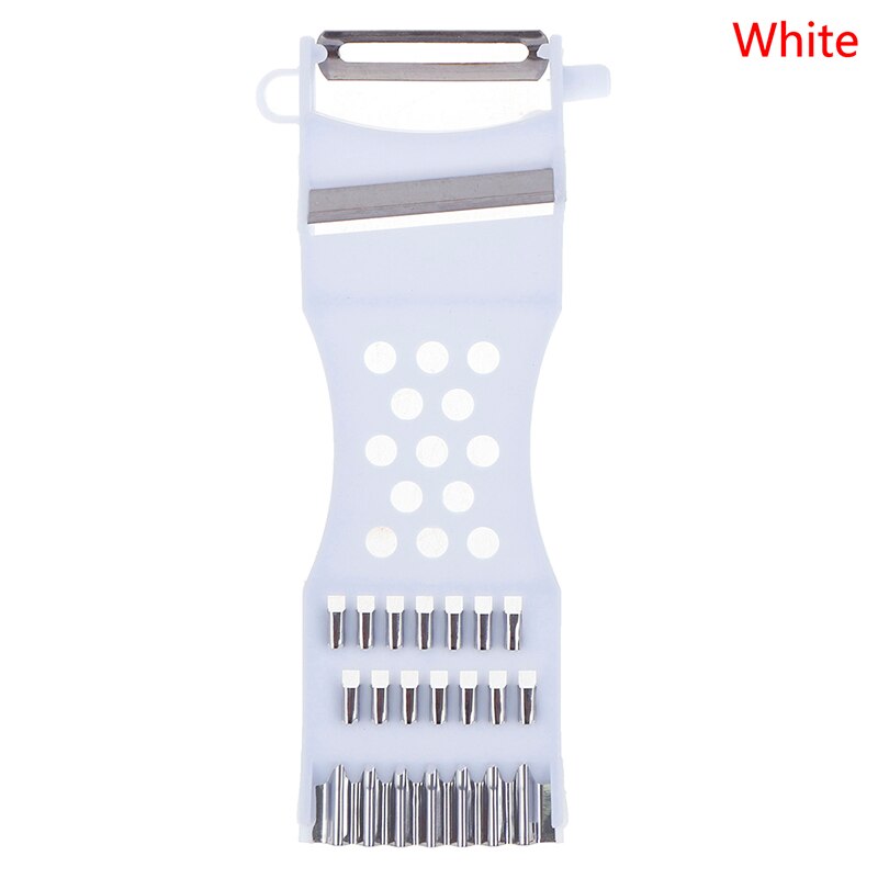 1pc Multifunction Kitchen Gadgets Vegetable Fruit Peeler Parer Julienne Cutter Tools: white