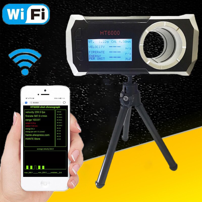 Chronographe de prise de vue multifonctionnel 10-5000 FPS, Wifi, compteur de vitesse de prise de vue, mesure de la vitesse de la balle, testeur de vitesse