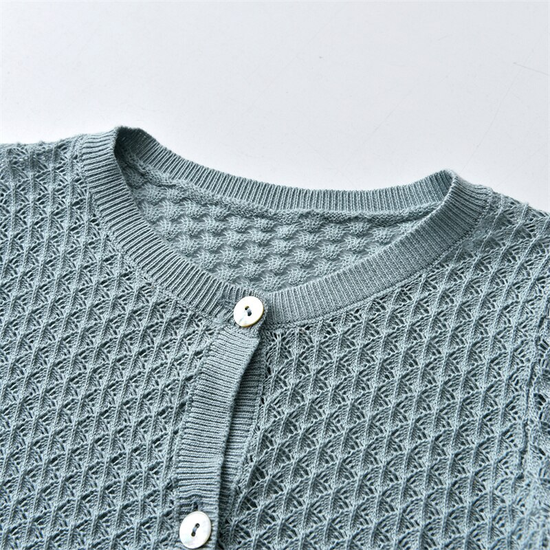 Clibeso-cárdigan de punto para niños y niñas, suéteres finos de manga larga, camisas con aire acondicionado, ropa de vacaciones, verano, 2022