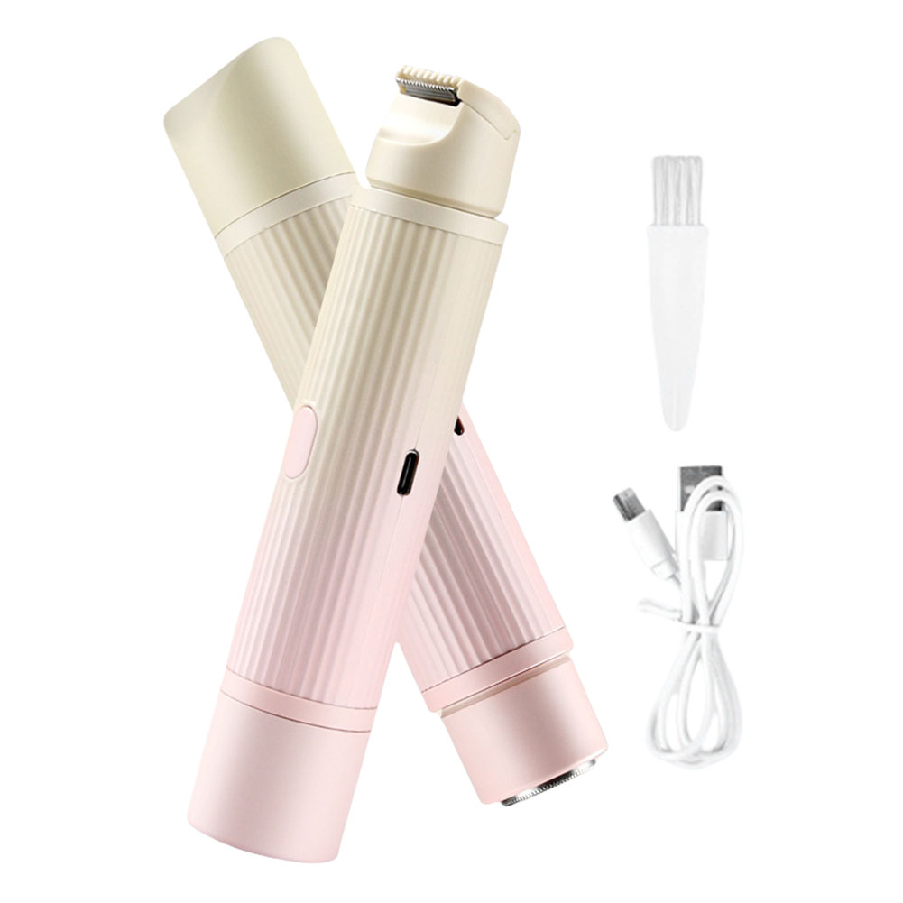 2in1 Electric Razors for Women Bikini Trimmer Facial Mustache Shavers for Ladies Body Underarms Legs Portable Painless Epilator: Red