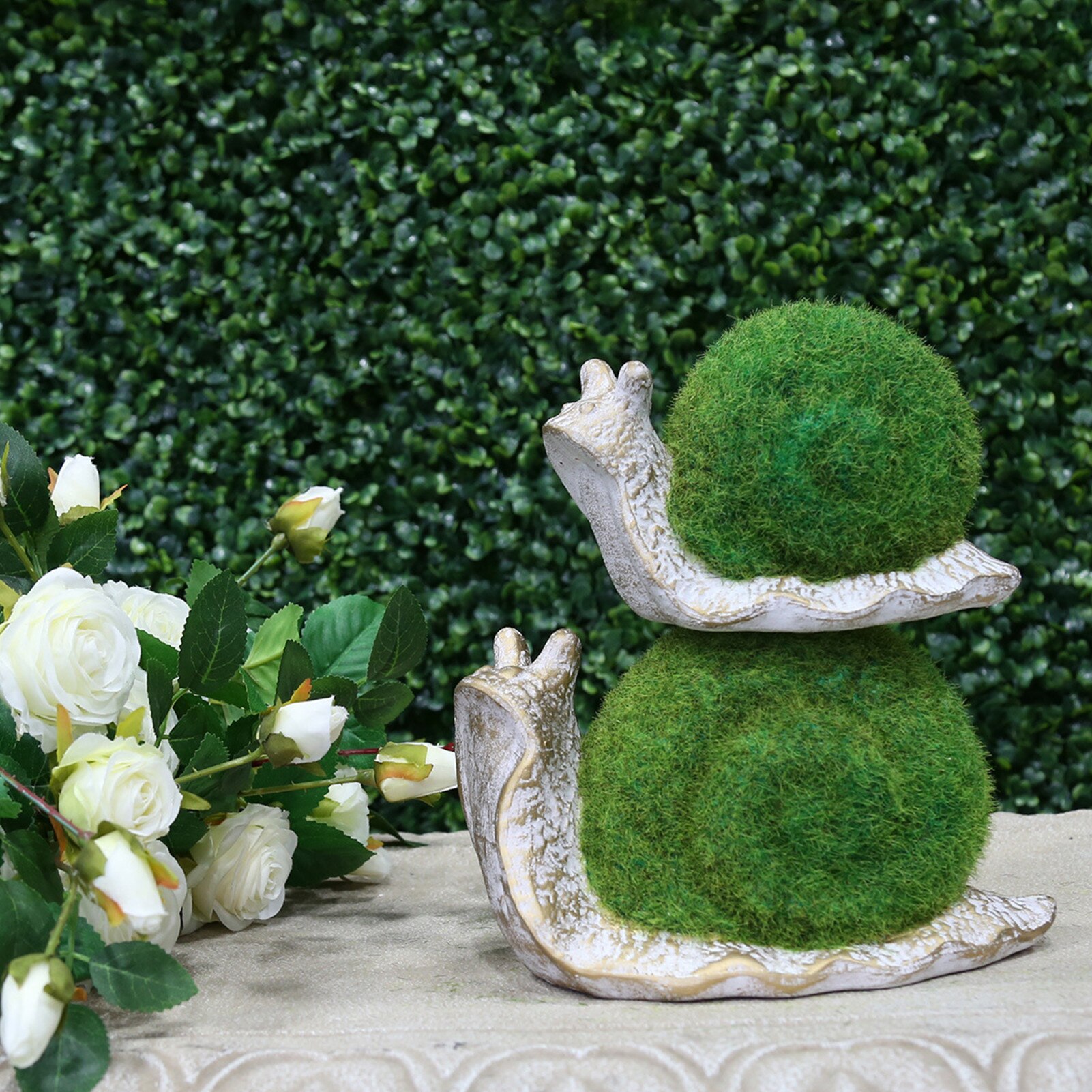 Rural Decoration Snails Resin Garden Courtyard Landscaping Simulated Animal Artificial Snail Carving Garden Decorations Rustic