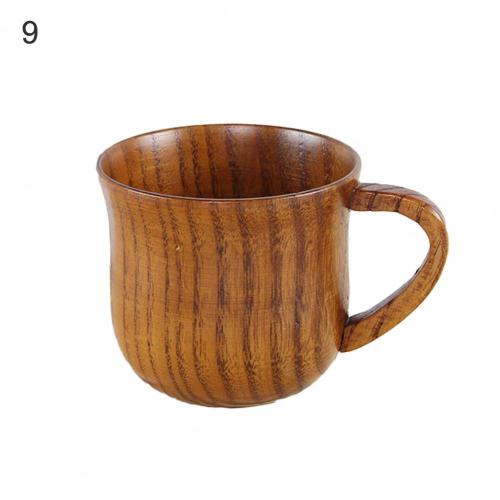 Wooden Cup Reusable Tea Coffee Milk Wine Heat Insulation Water Drinkware Water Cup Kitchen Bar Drinkware Water Bottle: 09