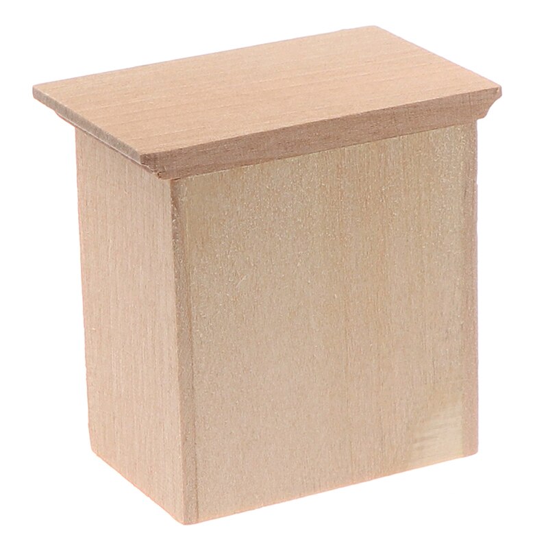 1pc 1/12 Puppenhaus Miniatur Holz Nachttisch Modell Möbel Zubehör Für Puppenhaus Decals