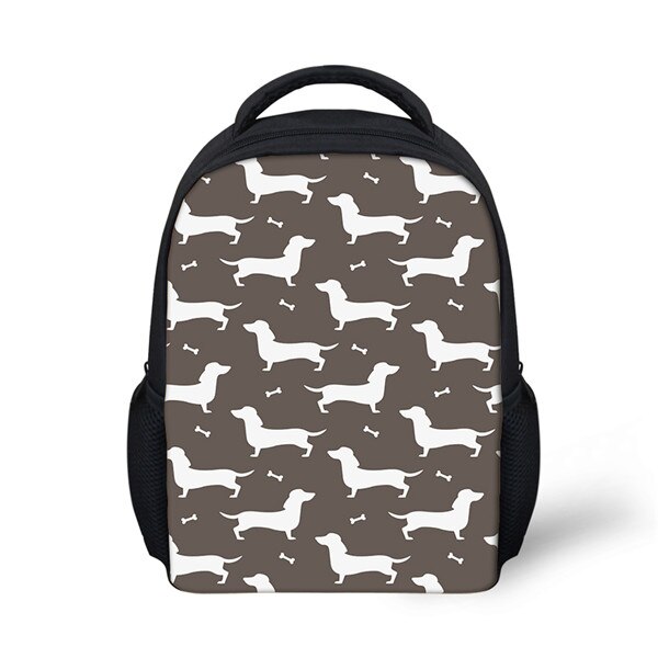 ELVISWORDS Cartoon Pet Dog School Backpack Girls Boys Kindergarten Kids Bag Mochila Escolar Dachshund Small School Bags For Baby: ALP039F