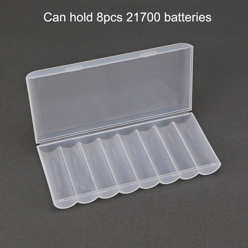 Caja de almacenamiento de batería 21700, 1 sección/2 secciones/4 secciones/8 secciones, caja de protección de almacenamiento de batería 20700: Gris oscuro