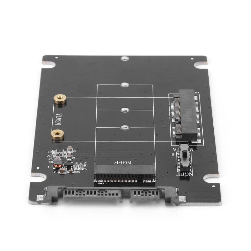 Disque dur SSD, 2 en 1, convertisseur mSATA vers SATA NGFF(M.2) vers SATA a3/adaptateur, compatible mSATA/M.2 NGFF, pour ordinateur PC