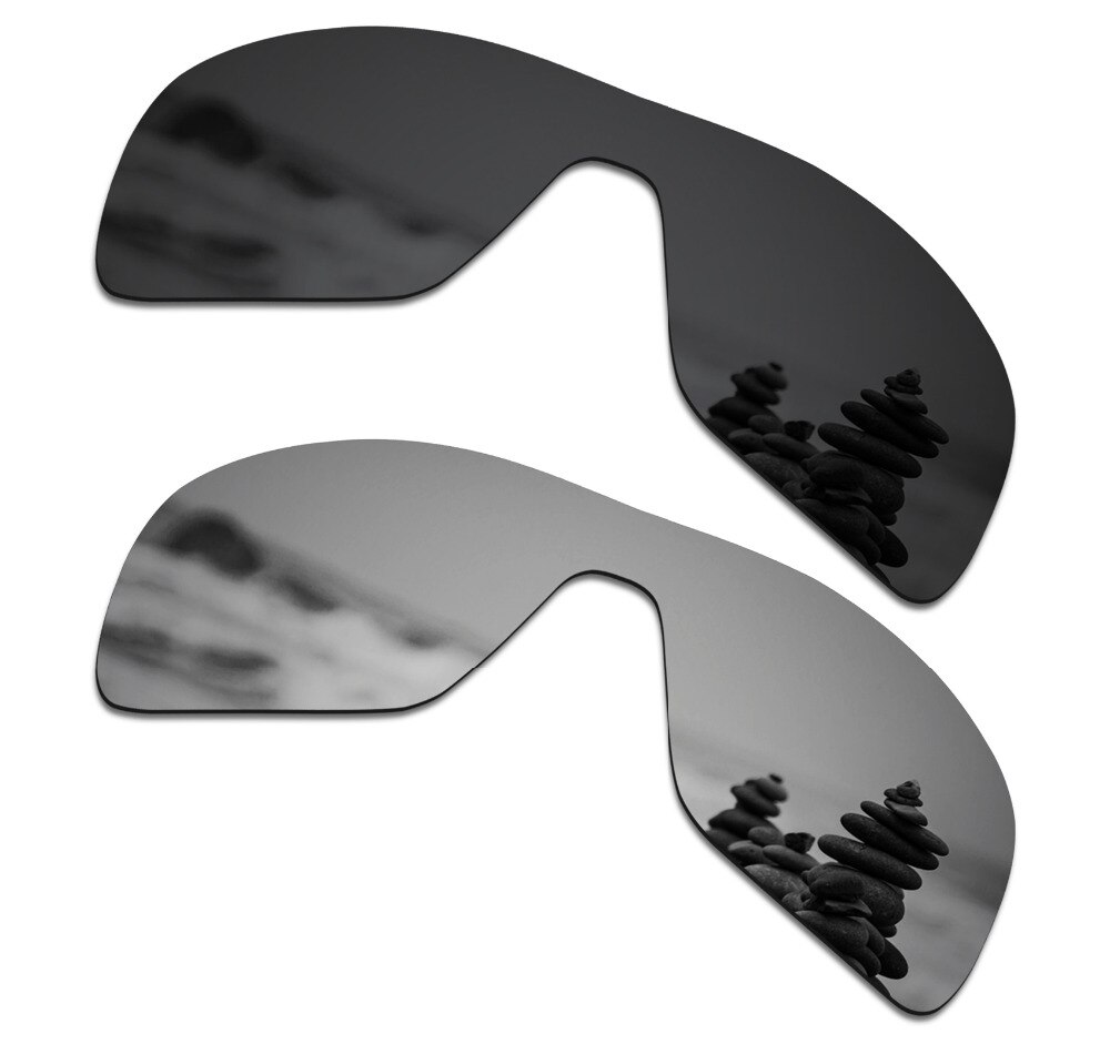SmartVLT 2 Stuks Gepolariseerde Zonnebril Vervanging Lenzen voor Oakley Turbine Rotor Stealth Zwart en Zilver Titanium