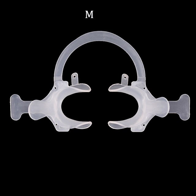 Mond Opener Expander Dental Intraoral Cheek Lip Retractor Orthodontische C Type Met Handvat Autoclaaf Tandheelkunde Materiaal 3/5 Pcs: white M
