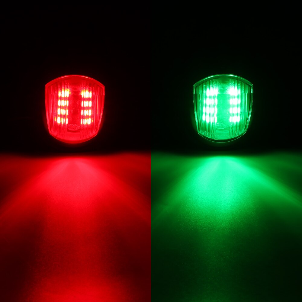 Navigationslys rød og grøn rustfri stål vandtæt båd signal lampe