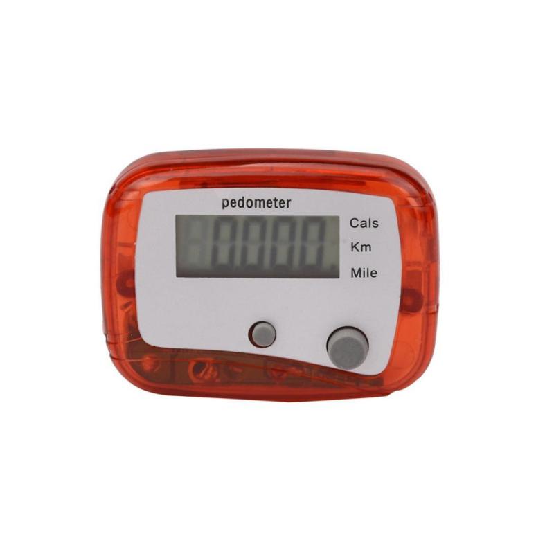 Podomètre numérique à pince, calcul de calories, compteur de kilomètres, de marche, de poche, mini distance: YELLOW