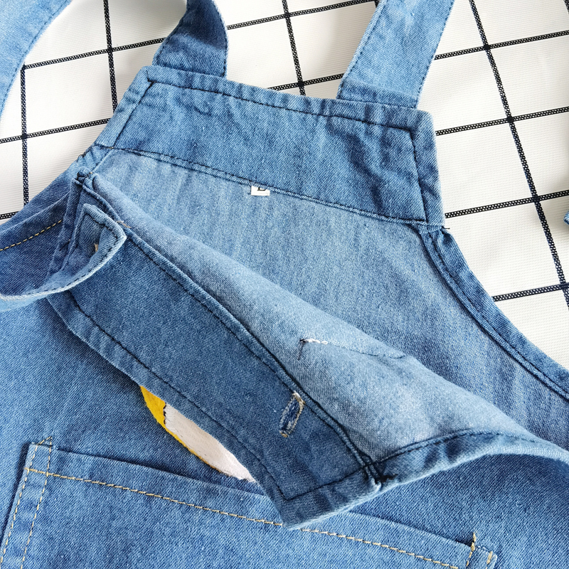 Diimuu Zomer Mode Kids Baby Denim Overalls Kleding Kinderen Jeans Kleding Korte Broek Voor Jongen Print Broek