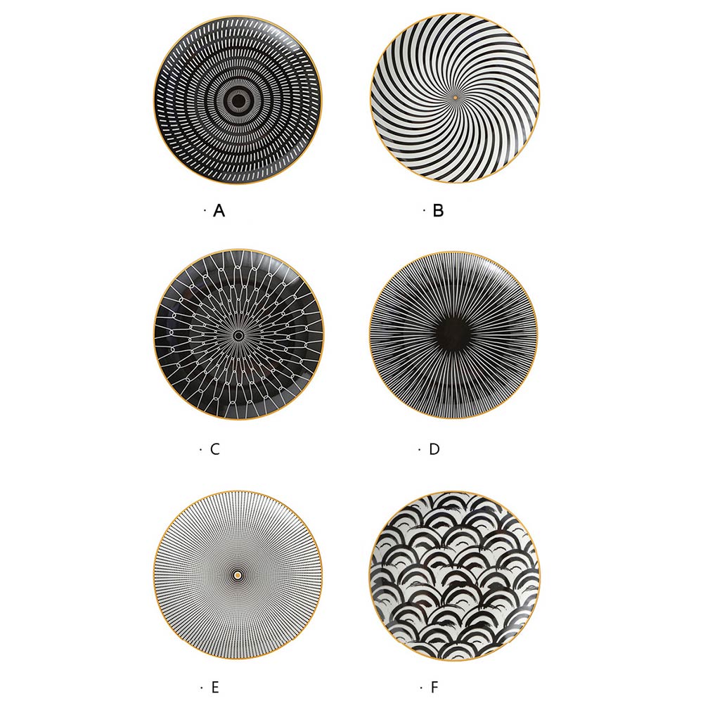 Geometrische Serie Westerse Voedsel Plaat Keramische Ontbijt Fruitschaal Restaurant Decoratie Opknoping Plaat Keuken Benodigdheden