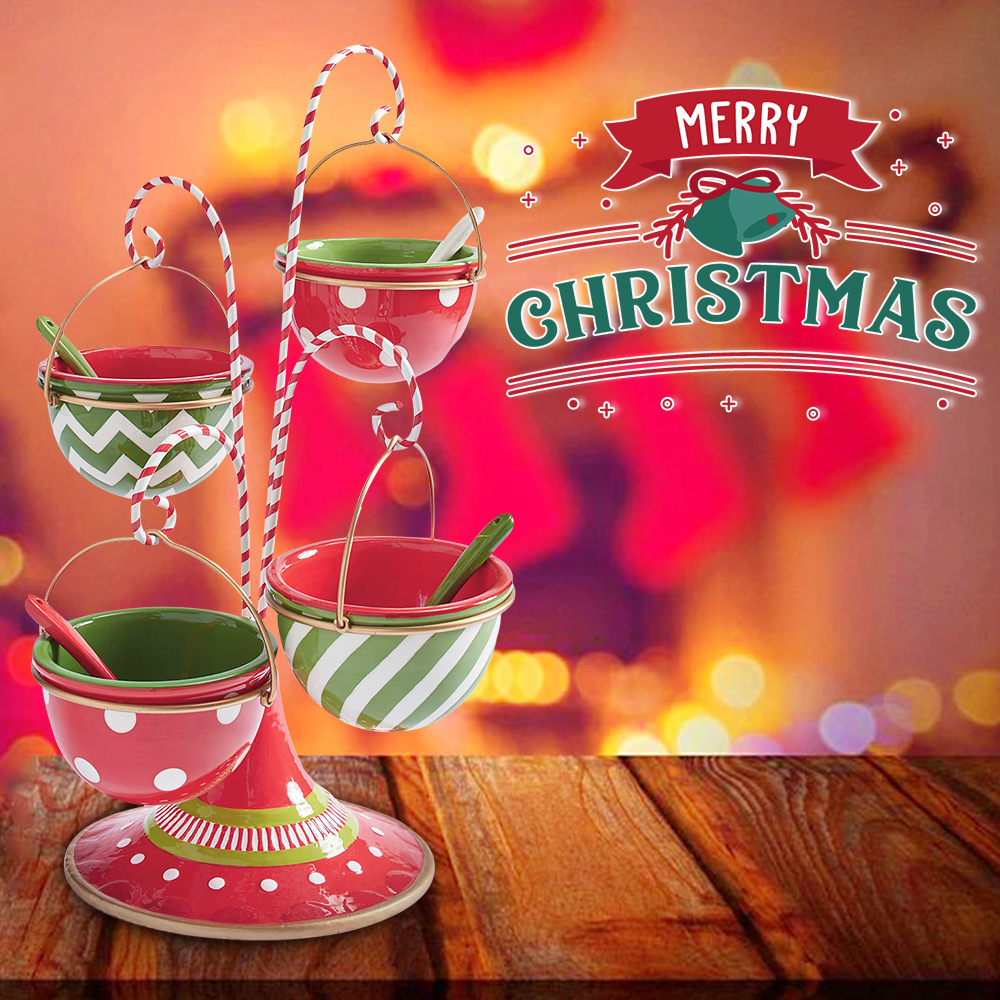 Kerst Decoratie Snack Kom Stand Kerstboom Snack Stand Kerst Dessert Brood Display Stand