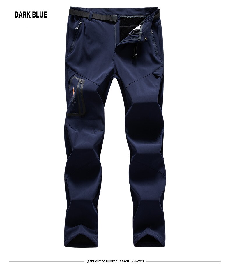 Mountainskin Winter Men&#39;s Pants Windproof Outdoor Sports Water Repellent Camping HikingTrekking Breathable Male Trousers VA883: Men Blue / Asian Size 4XL