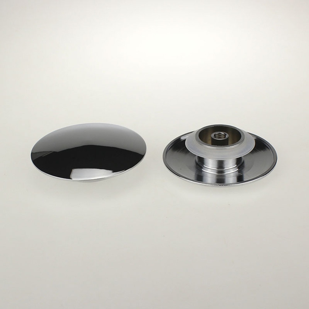 2PCS Chrome Click Clack Basin Waste Bathroom Sink Push Button Easy Pop Up Plug 70mm