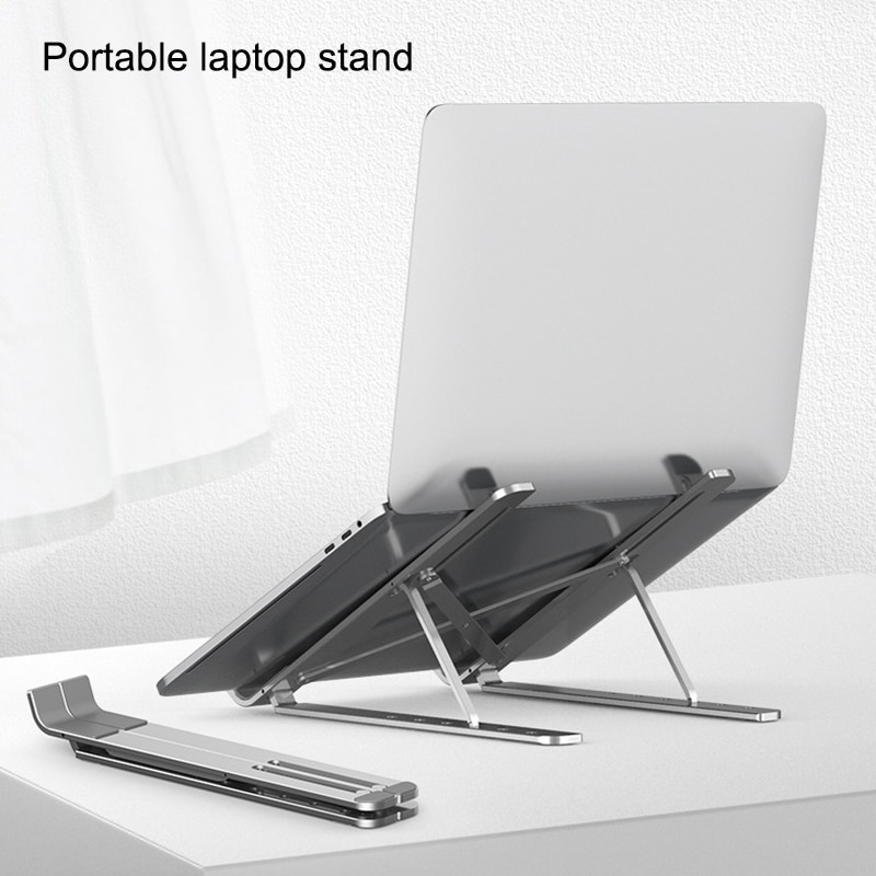 Portable Folding Aluminum Adjustable Notebook Stand Foldable Laptop Stand Holder LFX-ING