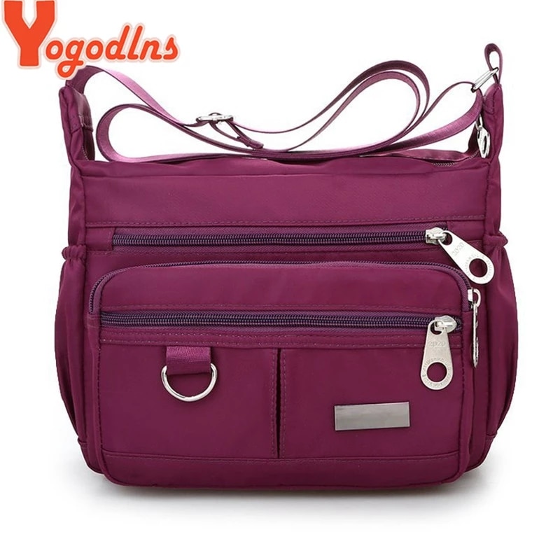 Yogodlns – sac à main multi-poches pour femmes, petit sac à bandoulière en tissu Oxford de