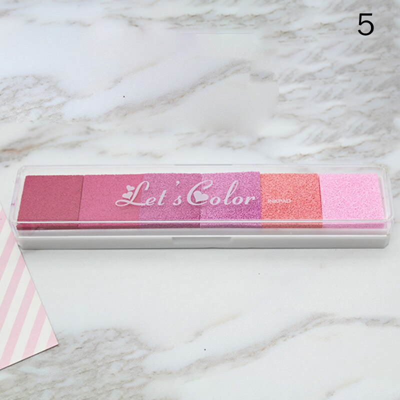 HEEPDD 5-Color Gradient Stamp Ink Pad Set - Washable Craft Ink For Rubber Stamps, Scrapbooking, DIY