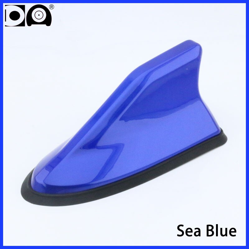 Renault Megane Waterproof shark antenna Strong radio signal Piano painting Abs plastic: Sea blue