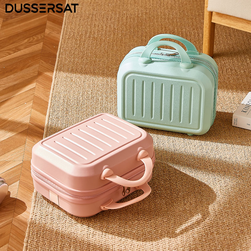 14-Inch Women's Makeup Carry-On Suitcase - Small Cabin Cosmetic Bag Hand Storage Mini Luggage for Short Trip Travel Luggage