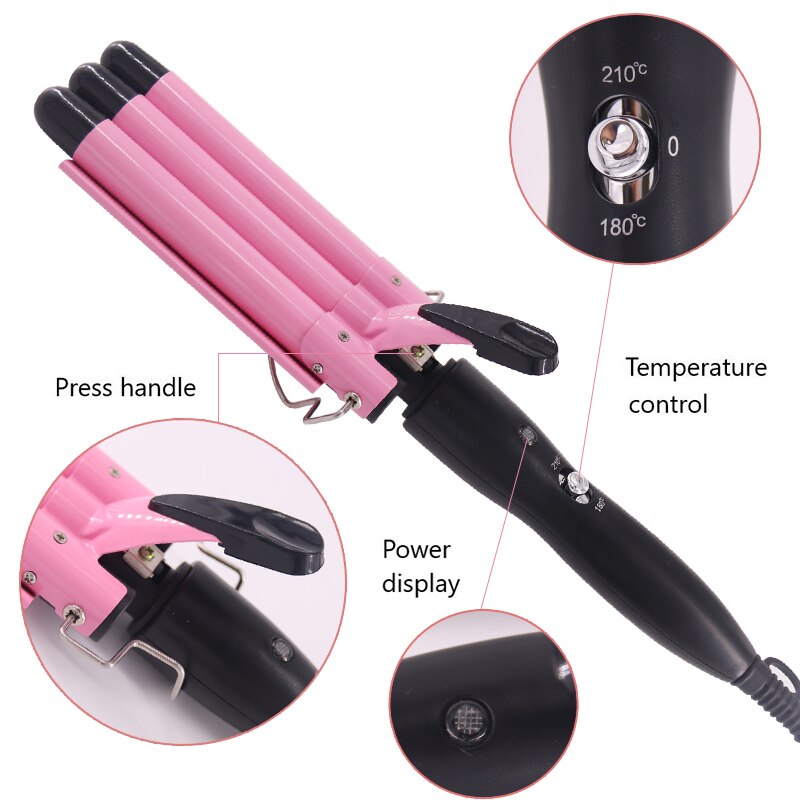Hair Curling Iron 25mm Ceramic Triple Barrel Hair Curler Irons Hair Wave Waver Styling Tools Hair Styler Wand