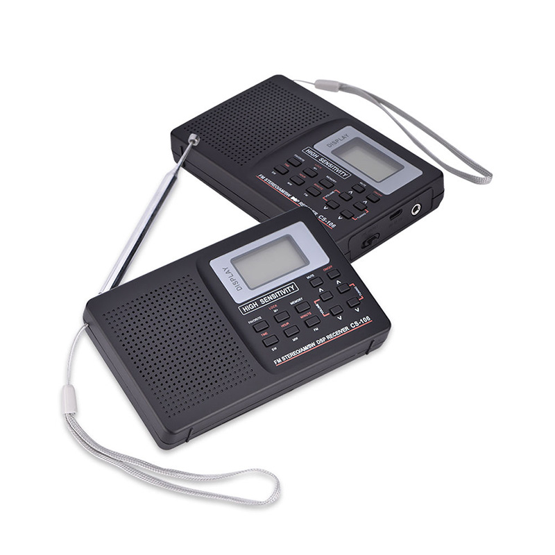 Portable Digital World Full Band Radio Receiver AM/FM/SW/MW/LW Radio with External Antenna EM88