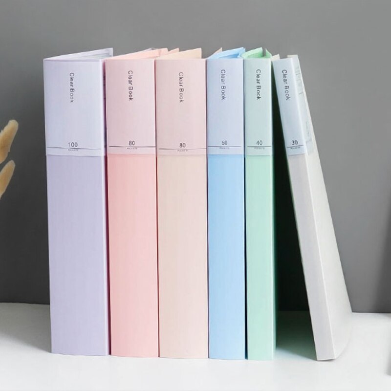 Morandi A4 File Bag 60 Pages Data Book Large Capacity Files Folder Information Booklet Stationery Office School Supplies