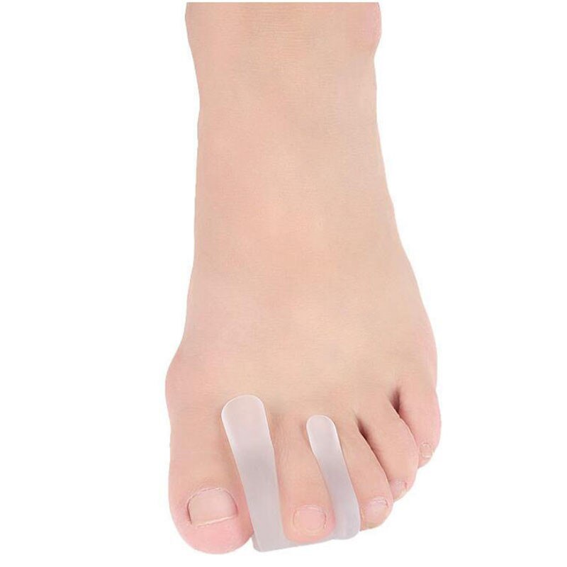 Corrector ortopédico de silicona para el pulgar, separador de dedos de los pies, herramientas para el cuidado de los pies, 2 tamaños, 1 par