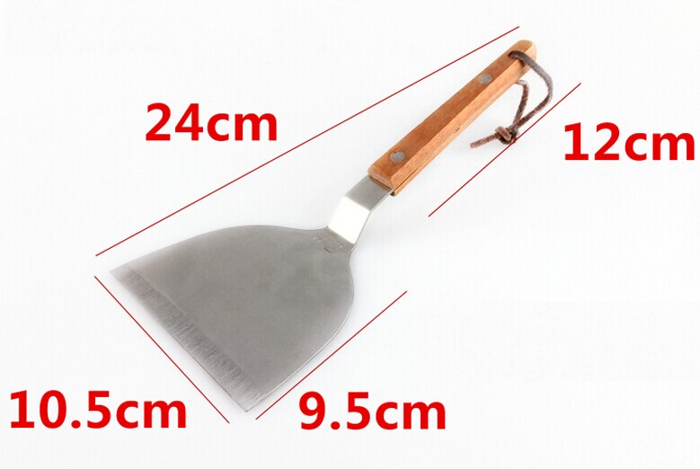 Kitchen cooking tools turner fried pizza iron wood handle anti-scald kitchen accessories cooking tools
