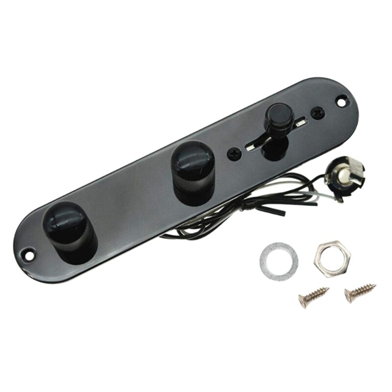 Plaque De Contrôle Pré-câblée Pour Basse Jazz Bass - Pots 250K, Condensateur 0,068µF, Noir, Compatible Fender