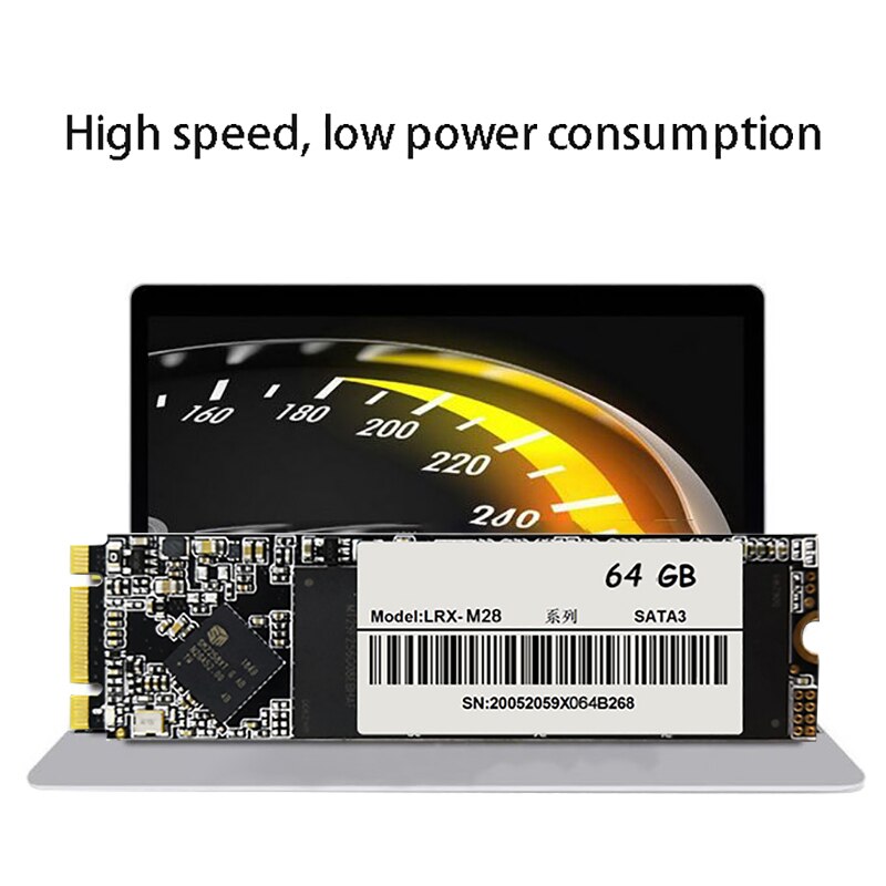 64GB NGFF M.2 SSD 2280 SATA3 Interface Solid State Hard Drive, Suitable for Desktop/Laptop Universal Hard Drive