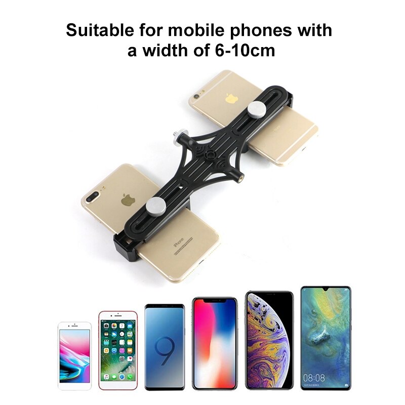 Universal mobiltelefonklämma med dubbla lägen mini metall stationär multifunktion stativfäste hållare för iphone telefon live fäste