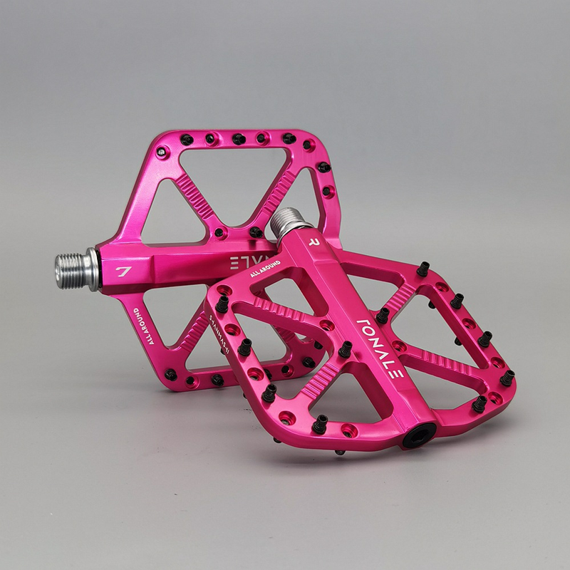 MTB Bicycle Pedal Titanium Non-Slip CNC 3 Bearing Aluminum Alloy Bike Pedals Cycling Foot Pedals for Mountain Bike Accessories: Blue