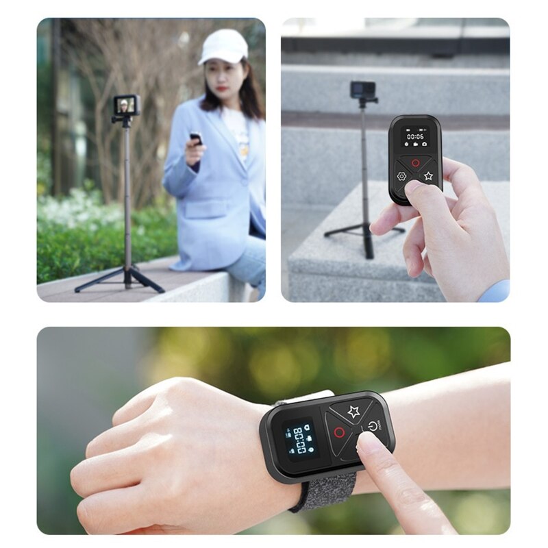 Télécommande intelligente sans fil bluetooth pour Go Pro Hero 10/9/8 Max, étanche, contrôleur de caméra, accessoires de caméra de Sport