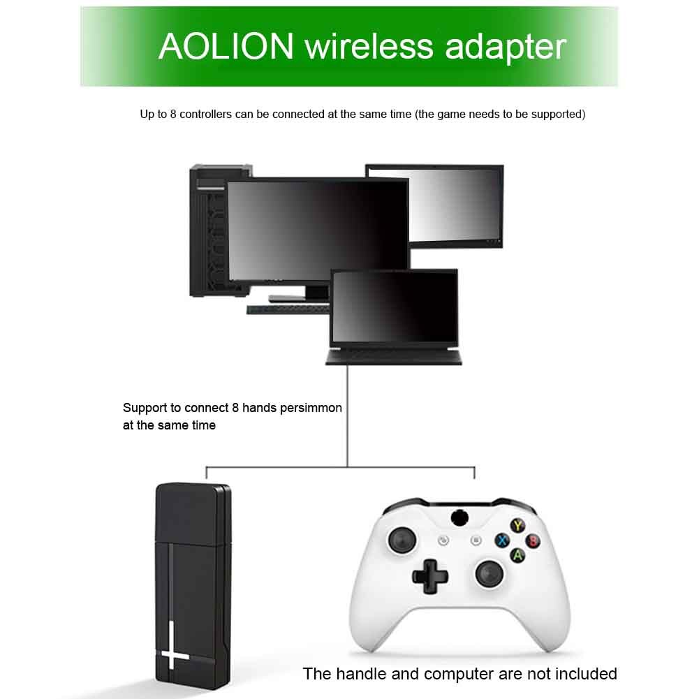 Draagbare Dongle Thuis Converter Speler Usb Ontvanger Pc Laptop Game Controller Accessoires Zwarte Draadloze Adapter Voor Xbox Een