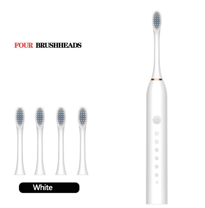 Sonic Electric Toothbrush Rechargeable Adult Timer Brush 42000 Time/Min Ultrasonic Washable Electronic Whitening Teeth Brush: Ivory
