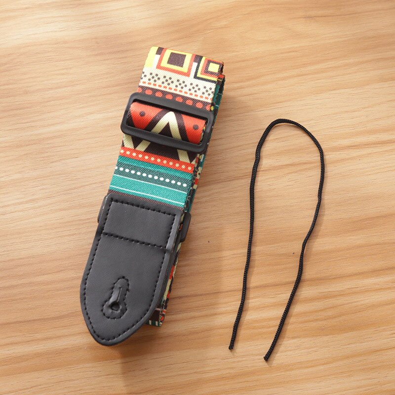 Vintage Guitar Strap Verstelbare Polyester Gitaarband Voor Bas Elektrische & Akoestische Gitaren Voor Gitarist EDF88: aztec colors