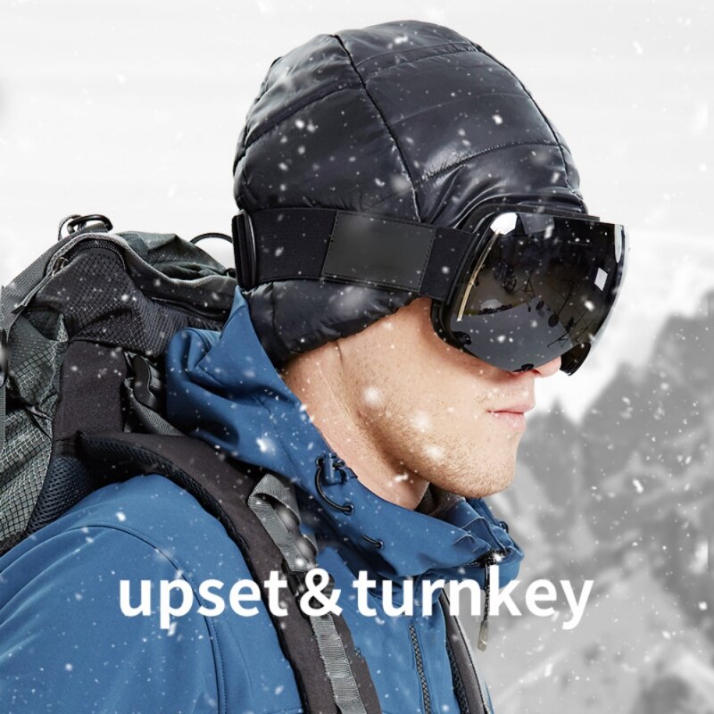 Winter Waterproof Down Cap Ear Protection Ski Hat Outdoor Waterproof Windproof Beanie Hat Ski Hiking Ear-cap Thermal Cap