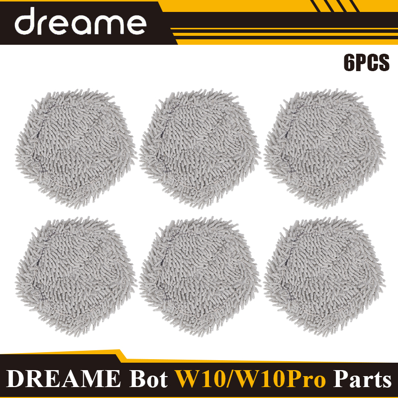 For Dreame Bot W10/W10 PRO Robot Vacuum Cleaner Spare Parts Washable Main Brush HEPA Mop Filter Replacement Parts: Light Grey