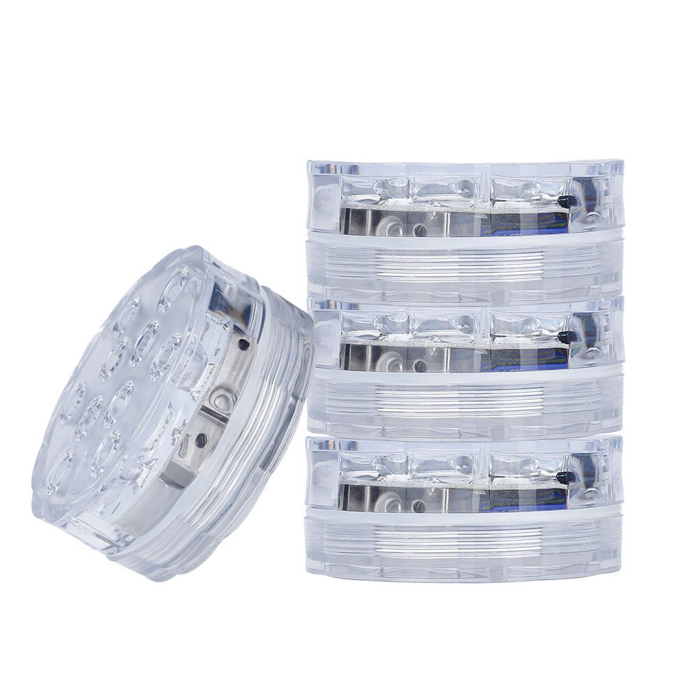 4Pcs Battery Operated RGB Led Submersible Light Underwater Night Lamp Garden Swimming Pool Light for Wedding Party Vase Bowl