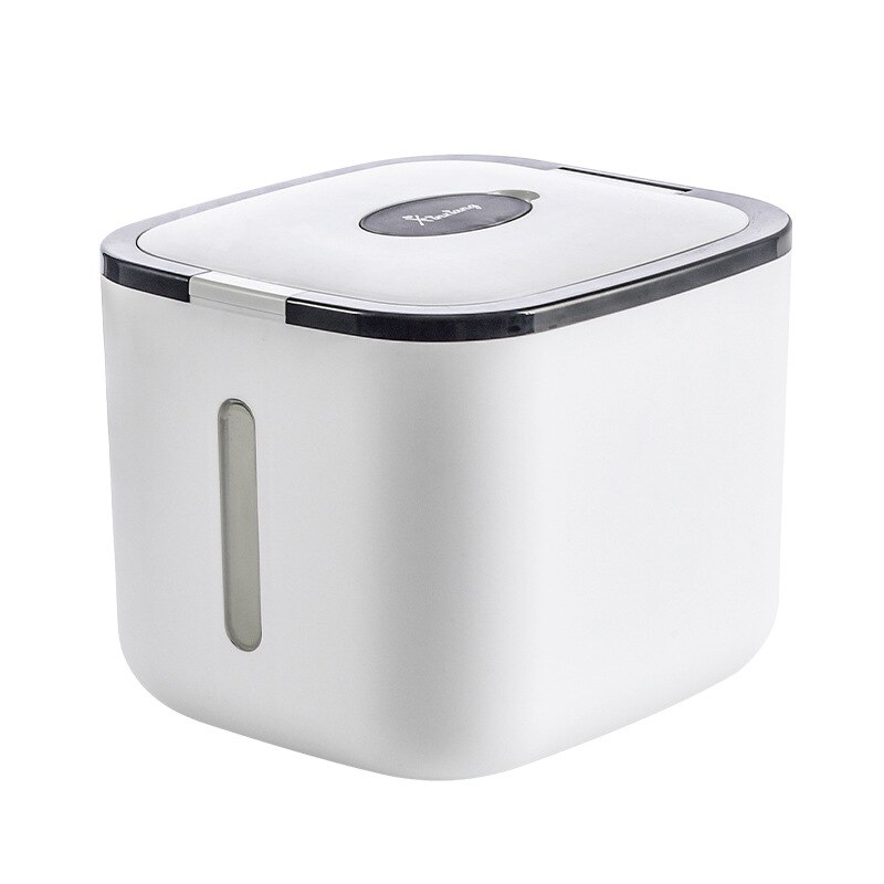 WBBOOMING 12kg Rice Storage Box Pet Dog Food Storage Container Plastic Sealed Rice Bucket Moisture-proof Mildew Anti-Oxidation: Black