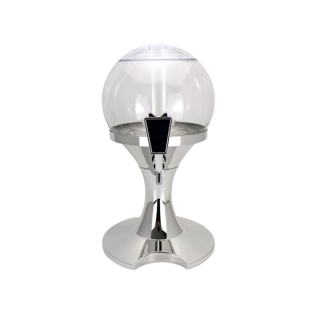 1 Pc 3.5L Sferische Bier Drank Dispenser Met Ingebouwde Ijs Container (Zilver)