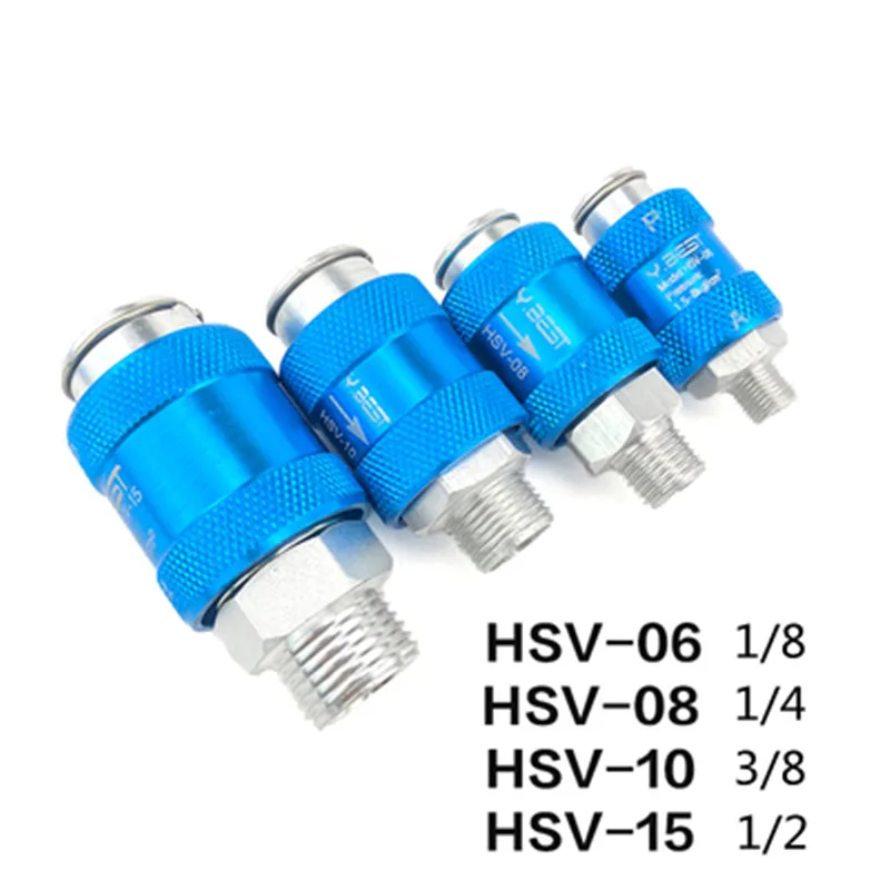 Pneumatic exhaust valve hand slide valve hsv-06 / 08 / 10 / 15 / pneumatic hand valve slide switch