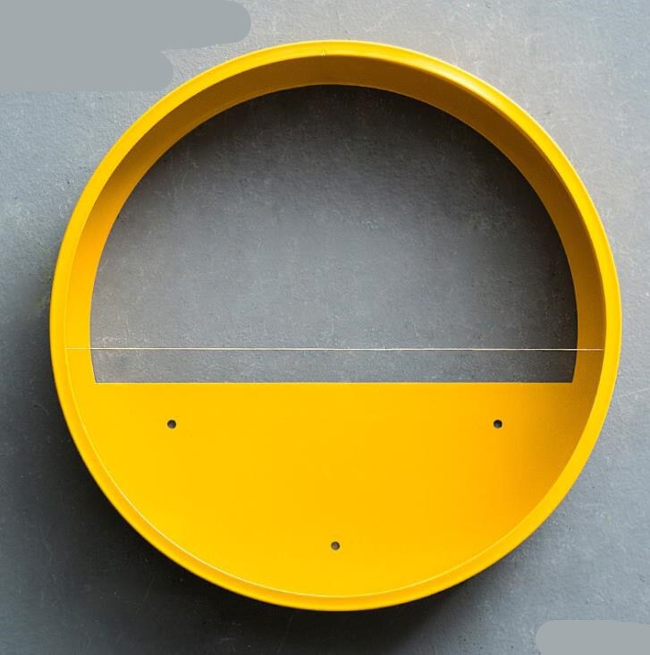 Nordisk jern + glas rund væghængende vase hjem balkon blomsterkurv stue dekoration farverig blomsterholder