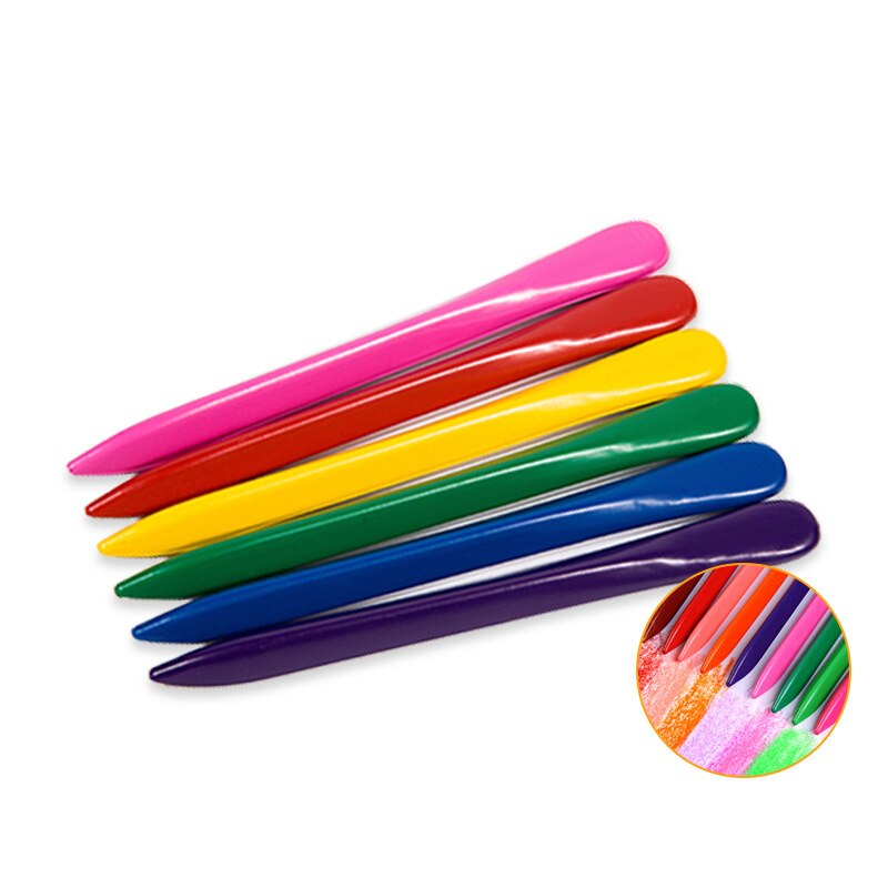 36 Colors Triangular Crayons Triangular Colouring Pencil for Students Kids Children H-best: 6 colors