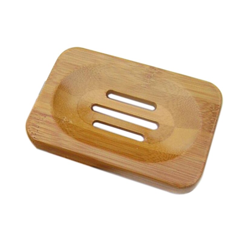 1pc Eco-friendly Natural Bamboo Wood Soap Tray Bathroom Shower Soap Tray Dish Storage Stand Soap Holder Bathroom Products: 03