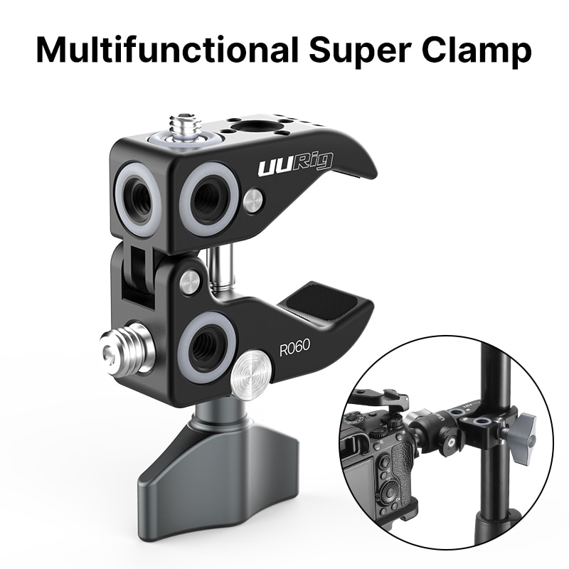 Andoer Super Clamp Tripod Clamp Crab Pliers Clip With 1/4 Inch & 3/8 Inch Screw Hole For DSLR Rig LCD Monitor Studio Light Camera Magic Arm, Orange - View #11
